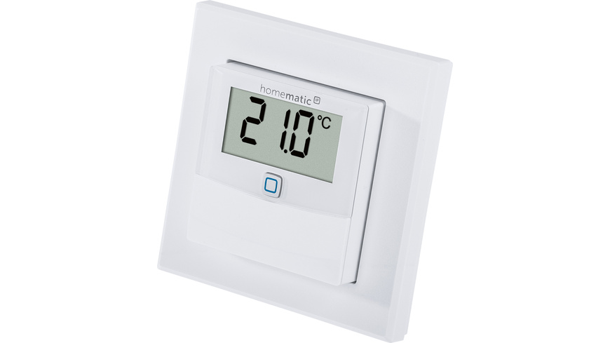 Homematic IP Wired Smart Home Temperatur- und Luftfeuchtigkeitssensor mit Display – innen, HmIPW-STHD