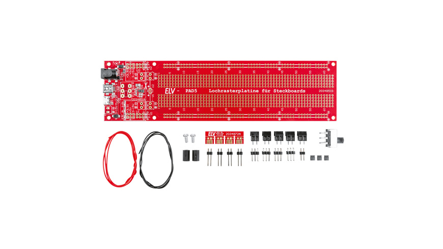 ELV Bausatz Lochrasterplatine für Steckboards PAD5, mit Spannungsreglern
