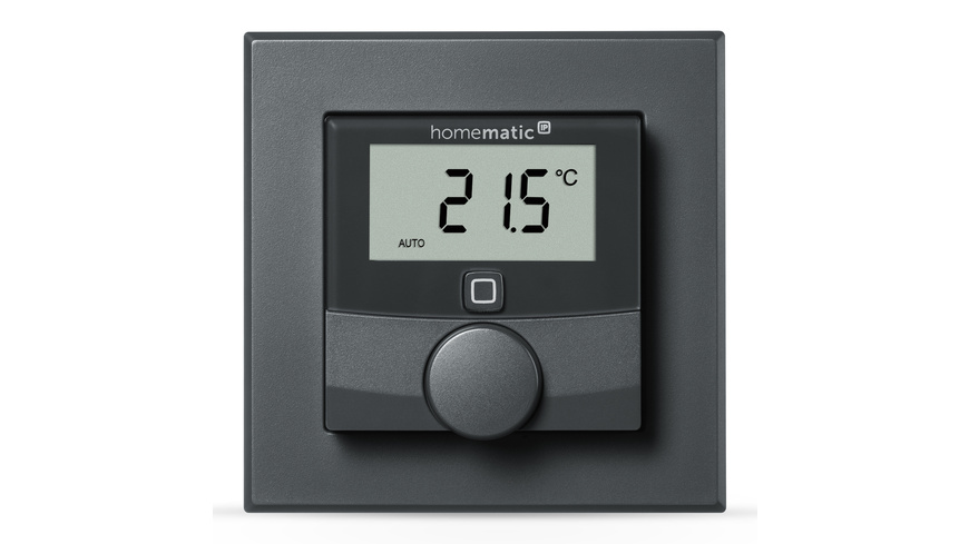 Homematic IP Smart Home Wandthermostat mit Luftfeuchtigkeitssensor, anthrazit, HmIP-WTH-A