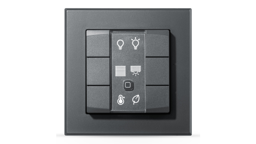 Homematic IP Smart Home Wandtaster – 6-fach, anthrazit, HmIP-WRC6-A