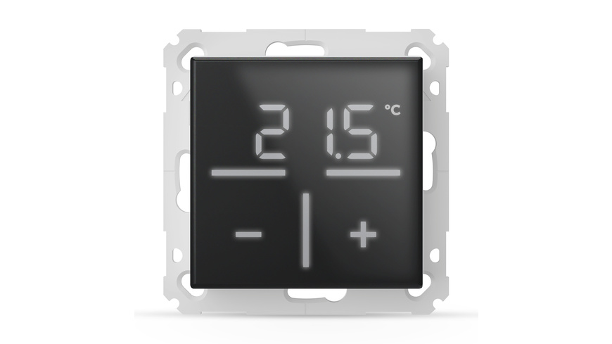 Homematic IP Smart Home Glas-Wandthermostat mit CO2-Sensor, schwarz, HmIP-WGTC-A