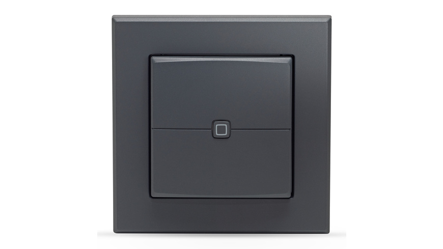 Homematic IP Smart Home Wandtaster – 2-fach, anthrazit, HmIP-WRC2-A-2