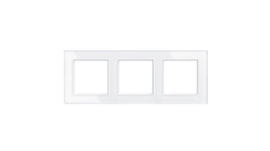 Homematic IP Glasrahmen, 3-fach, weiß, HmIP-GF3