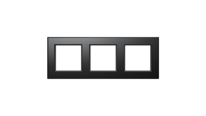 Homematic IP Glasrahmen, 3-fach, schwarz, HmIP-GF3-A