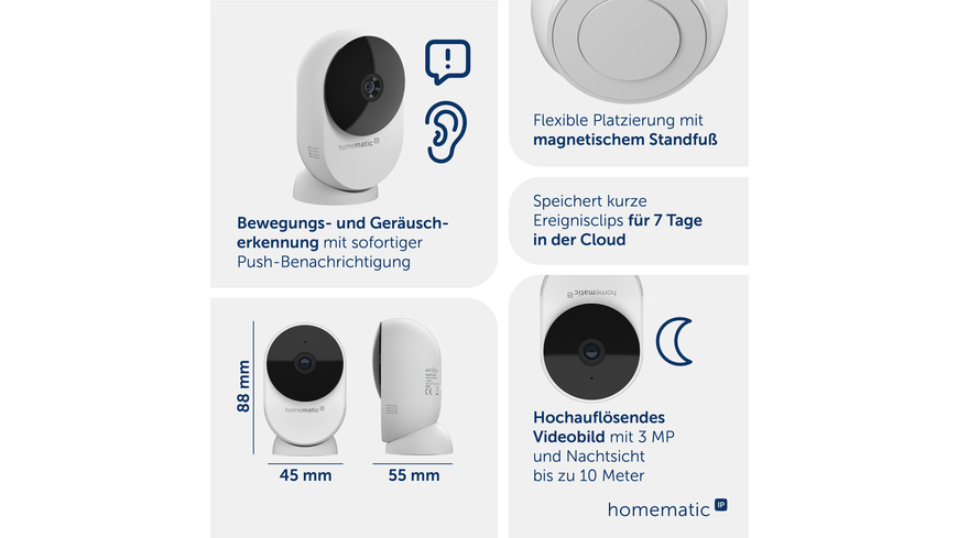 Homematic IP Smart Home Innenkamera – basic, HmIP-CI-B - Produktbild 4