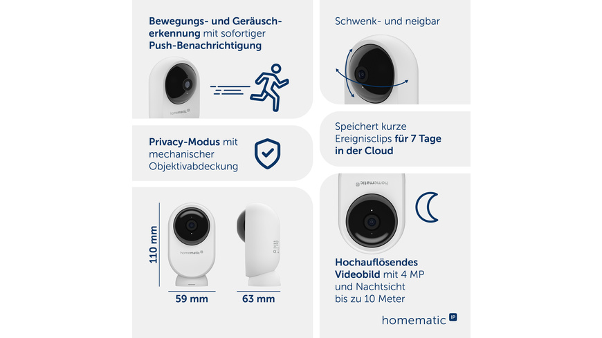 Homematic IP Smart Home Innenkamera – plus, HmIP-CI-PL - Produktbild 4