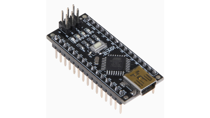 Nr 8 günstig Kaufen-Joy-IT Arduino Nano Board, 8-bit-AVR-Entwicklungsboard für Arduino. Joy-IT Arduino Nano Board, 8-bit-AVR-Entwicklungsboard für Arduino <![CDATA[Der Arduino Nano ist ein kompletter Arduino-kompatibler Einplatinenrechner,der direkt in einen 32-pol
