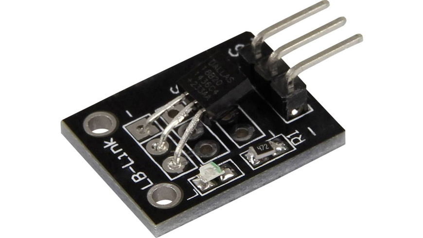 Joy iT günstig Kaufen-Joy-IT Temperatursensor DS18B20 1-Wire. Joy-IT Temperatursensor DS18B20 1-Wire <![CDATA[Der kompakte Sensor erfasst die Umgebungstemperatur und gibt die erfassten Daten über den One-Wire-Bus aus.]]>. 