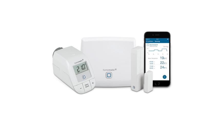 Homematic IP Set Raumklima Light mit Access Point, Heizkörperthermostat und Fenster- und Türkontakt