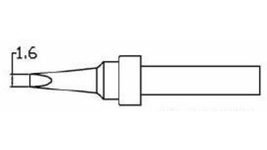 ELV Ersatzlötspitze D = 1,6 mm, meißelförmig, beidseitig angeschrägt