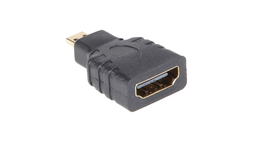 Joy-IT HDMI-Adapter HDMI-A-Buchse auf Micro-HDMI-Stecker, K-1482, schwarz