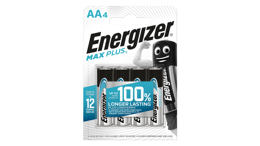 Energizer-Alkaline-Batterien Max Plus Mignon (AA), 4 Stück