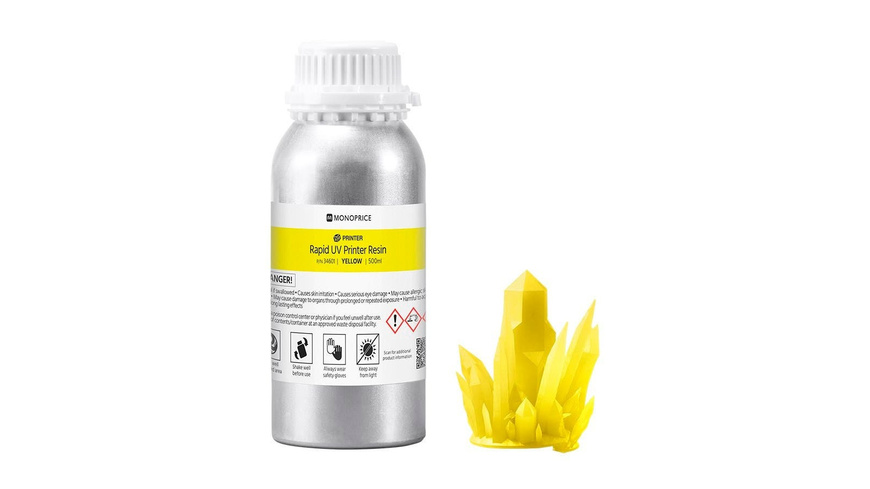 Monoprice-Resin/-Kunstharz, 500 ml, gelb - für 3D-Drucker Mini-SLA