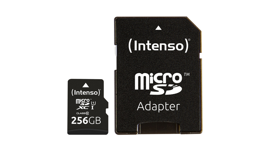 CLASS   günstig Kaufen-Intenso microSDXC-Karte UHS-I Premium, Class 10, mit SD-Adapter, 90 MB/S, 256 GB. Intenso microSDXC-Karte UHS-I Premium, Class 10, mit SD-Adapter, 90 MB/S, 256 GB <![CDATA[Superschnelle microSDXC-Speicherkarte,die mit 90 MB/s Schreib- und Lesegeschwindigk