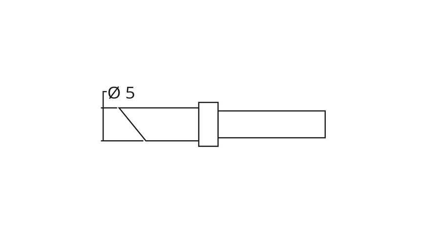 ELV Ersatzlötspitze D = 5 mm, meißelförmig, beidseitig angeschrägt