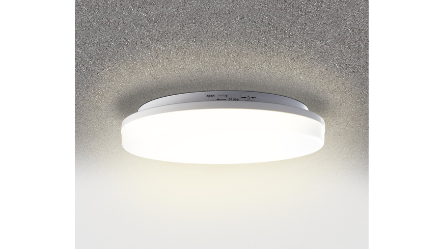 HEITRONIC 24-W-LED-Wand-/Deckenleuchte Pronto mit Bajonett-Anschluss, rund, warmweiß, IP54