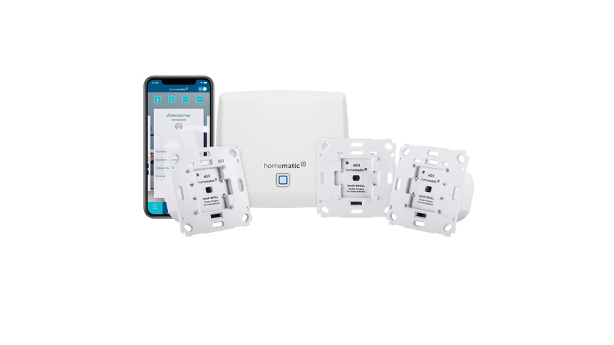 Homematic IP Set Beschattung Plus mit Access Point und 3x Rollladenaktor für Markenschalter