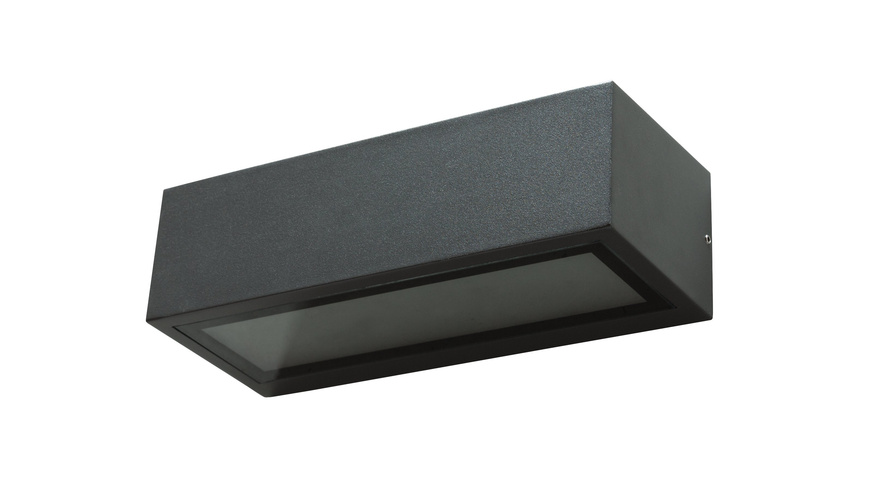 HEITRONIC Wandleuchte Madura mit E27-Fassung, Alu-Druckguss, anthrazit, IP54