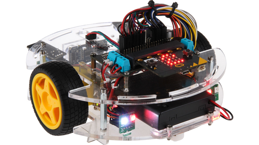 Joy-IT Bausatz programmierbares Roboterauto Joy-Car für BBC micro:bit v1/v2 (nicht inkl.)