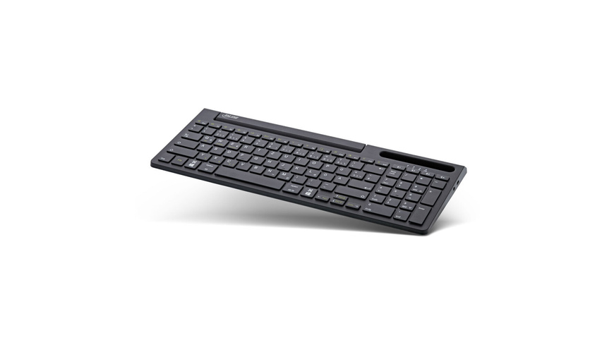 InLine 4-in-1-Tastatur, Bluetooth, mit Nummernpad, Aluminium, schwarz