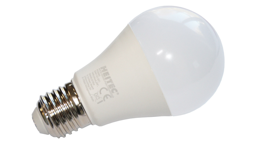 HEITEC 7-W-LED-Lampe A60, E27, 600 lm, warmweiß, matt
