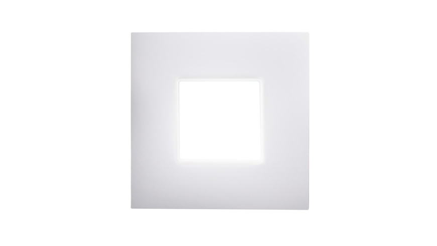 HEITRONIC 2,6-W-LED-Einbaupanel Nizza, passt in Schalter- und Hohlwanddosen, eckig, weiß, IP20