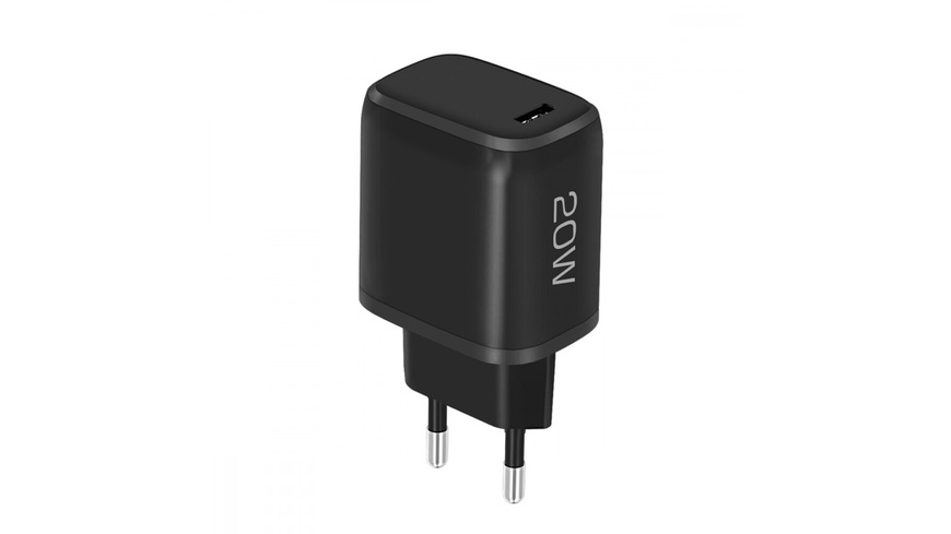 Fontastic USB-Type-C Schnell-Reiselader Nivo, 20 W, Power Delivery, 100 - 240 V, Schwarz