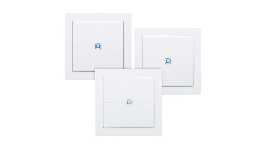 Homematic IP Smart Home 3er-Set Wandtaster HmIP-WRCC2– flach