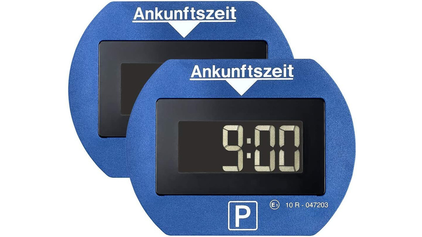 Needit 2er-Spar-Set Digitale Parkscheibe PARK LITE, automatische Parkzeiteinstellung, blau