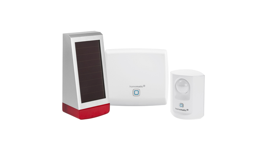 Homematic IP Set Alarm mit Access Point, Bewegungsmelder und Alarmsirene – außen