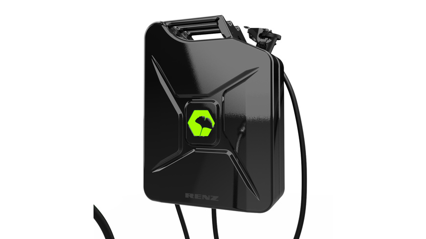 Renz Wallbox POWER2CAR FUEL schwarz, 3,7 - 11 kW, 5-m-Kabel, förderfähig