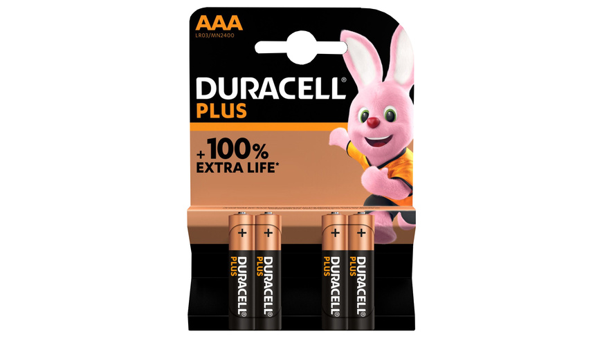 TE 03 günstig Kaufen-Duracell Plus Alkaline-Batterie AAA/Micro/LR03, 1,5 V, 4er-Pack. Duracell Plus Alkaline-Batterie AAA/Micro/LR03, 1,5 V, 4er-Pack <![CDATA[Die hochwertigen Batterien stechen durch eine hohe Kapazität und die Eignung für zahlreiche Anwendungen bis hin zu 