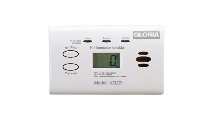 di Gloria günstig Kaufen-GLORIA Kohlenmonoxid-Warnmelder / CO-Melder KO2D, mit Display, Batteriebetrieb. GLORIA Kohlenmonoxid-Warnmelder / CO-Melder KO2D, mit Display, Batteriebetrieb <![CDATA[Kohlenmonoxid (CO) ist ein unsichtbares, geruchloses Gas, das bei der unvollständigen 