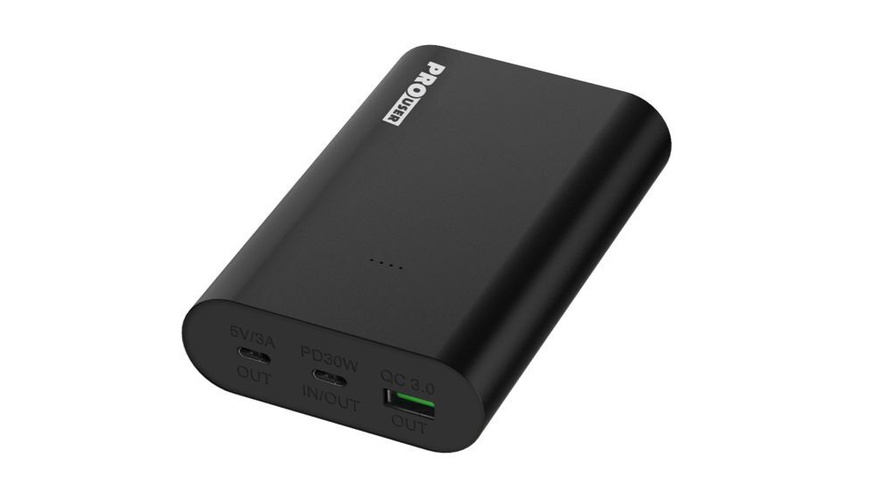 ProUser Powerbank Black 15.000 mAh (55,5 Wh) mit bis zu 30 W Ladeleistung