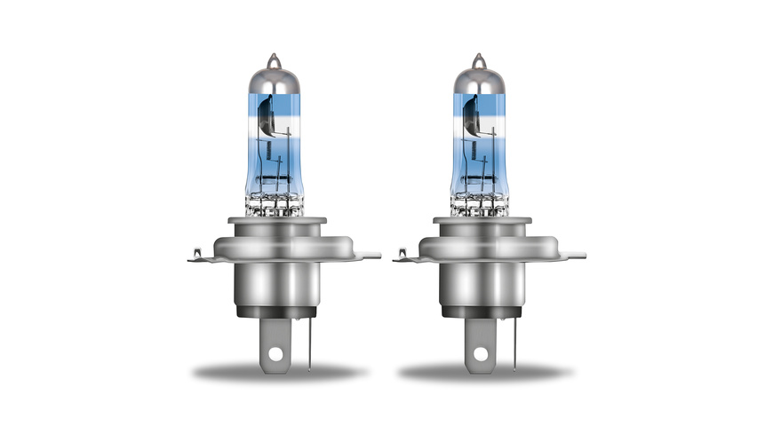 OSRAM H4-Kfz-Halogenlampe Night Breaker 200, bis zu 200 % mehr Helligkeit, 150 m Lichtkegel