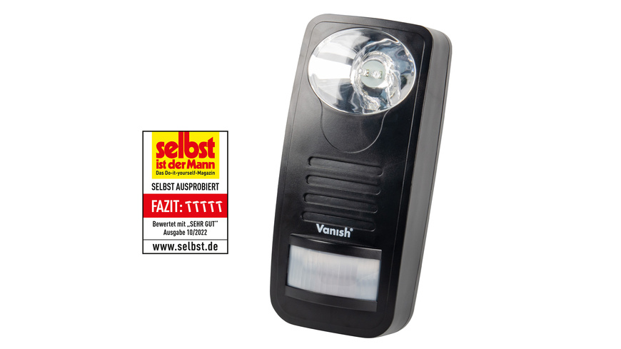 Vanish Wildvertreiber WVT-1, LED-Licht & UKW-Radio, PIR-Bewegungssensor, IP54