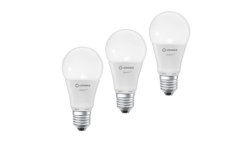 WiFi/Smart günstig Kaufen-LEDVANCE 3er-Set SMART+ WiFi 14-W-LED-Lampe A100, E27, 1521 lm, Tunable White, dimmbar, Alexa, App. LEDVANCE 3er-Set SMART+ WiFi 14-W-LED-Lampe A100, E27, 1521 lm, Tunable White, dimmbar, Alexa, App <![CDATA[Einfach Energie sparen mit smarter LED-Technik 