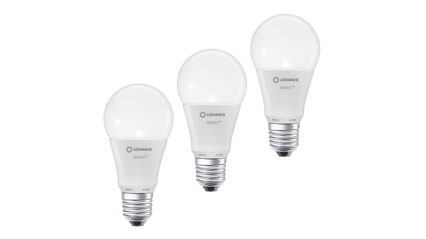 LEDVANCE 3er-Set SMART+ WiFi 9,5-W-LED-Lampe A75, E27, 1055 lm, Tunable White, dimmbar, Alexa, App