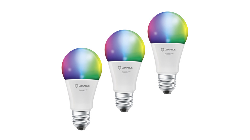 LED dimmbar günstig Kaufen-LEDVANCE 3er-Set SMART+ WiFi 9,5-W-LED-Lampe A75, E27, 1055 lm, RGBW, 2700-6500 K, dimmbar, App. LEDVANCE 3er-Set SMART+ WiFi 9,5-W-LED-Lampe A75, E27, 1055 lm, RGBW, 2700-6500 K, dimmbar, App <![CDATA[Einfach Energie sparen mit smarter LED-Technik - dank