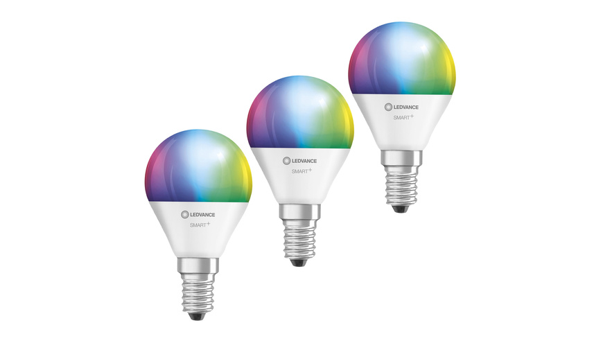 270 L günstig Kaufen-LEDVANCE 3er-Set SMART+ WiFi 4,9-W-LED-Lampe P40, E14, 470 lm, RGBW, 2700-6500 K, dimmbar, App. LEDVANCE 3er-Set SMART+ WiFi 4,9-W-LED-Lampe P40, E14, 470 lm, RGBW, 2700-6500 K, dimmbar, App <![CDATA[Einfach Energie sparen mit smarter LED-Technik - dank W