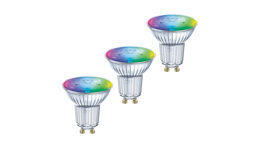 270 L günstig Kaufen-LEDVANCE 3er-Set SMART+ WiFi 4,9-W-LED-Lampe PAR16, GU10, 350 lm, RGBW, 2700-6500 K, dimmbar, App. LEDVANCE 3er-Set SMART+ WiFi 4,9-W-LED-Lampe PAR16, GU10, 350 lm, RGBW, 2700-6500 K, dimmbar, App <![CDATA[Einfach Energie sparen mit smarter LED-Technik - 