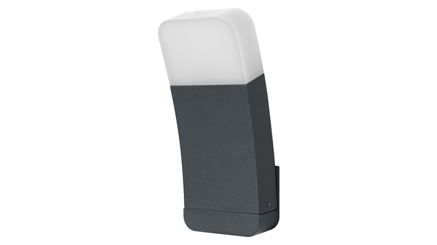 LEDVANCE SMART+ WiFi 10-W-LED-Wandleuchte CURVE, Aluminium, 550 lm, warmweiß, RGB, IP44, anthrazit, dimmbar