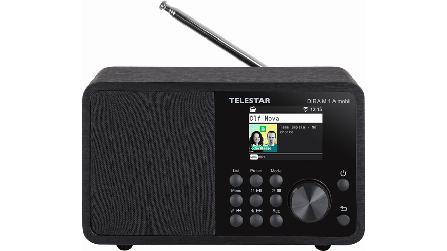 Telestar Hybrid-Digitalradio DIRA M1A mobil mit Notfall-Warnsystem EWF, DAB+/UKW/Internetradio, Akku