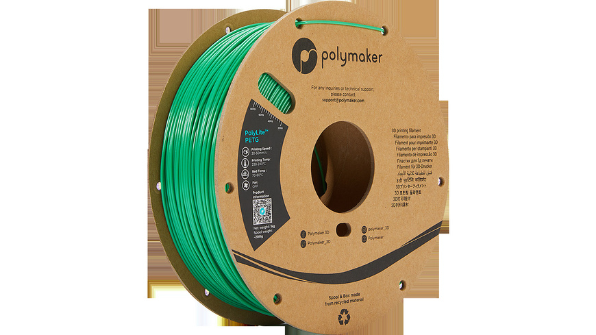 Polymaker PETG-Filament PolyLite, 1,75 mm, grün 1 kg