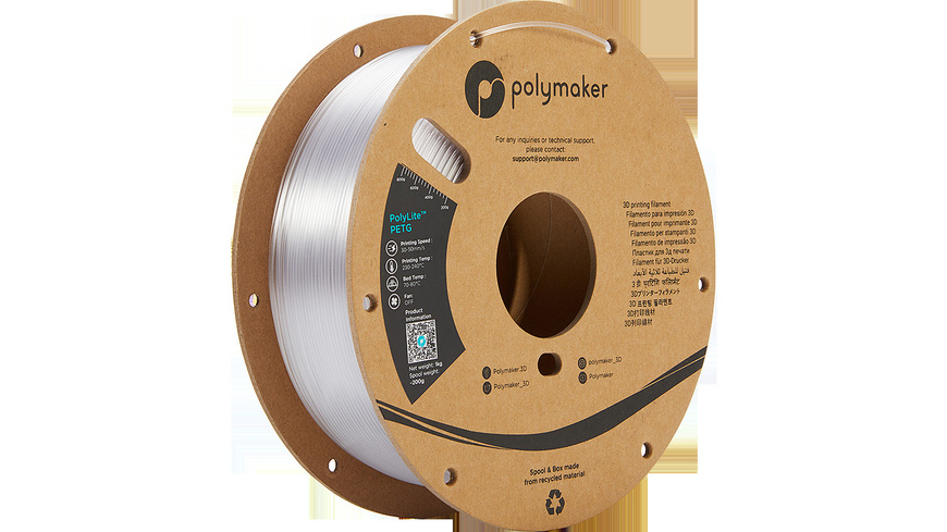 Polymaker PETG-Filament PolyLite, durchsichtig 1,75 mm, 1kg