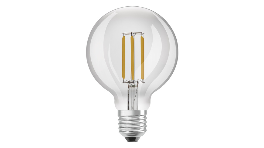 OSRAM Hocheffiziente 4-W-Filament-LED-Lampe GLOBE95, E27, 840 lm, warmweiß, 3000 K, 210 lm/W, EEK A