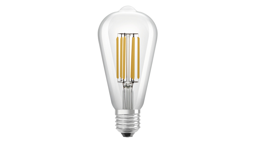 OSRAM Hocheffiziente 4-W-Filament-LED-Lampe EDISON60, E27, 840 lm, warmweiß, 3000 K, 210 lm/W, EEK A