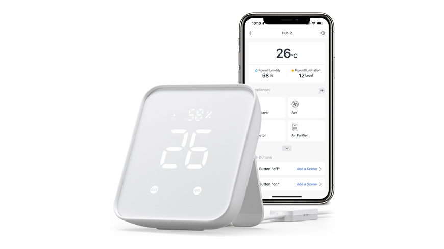 SwitchBot Wifi-Zentrale Hub 2, HomeKit über Matter, IR-Geräte einbinden