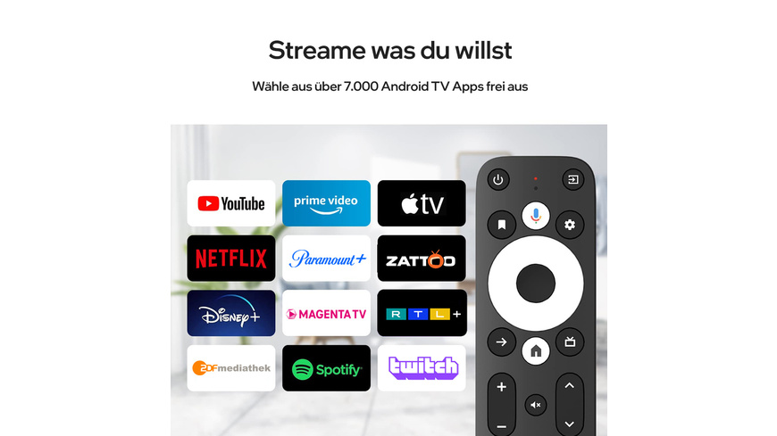 Orbsmart Android-TV-Stick Dcolor GD1, Android 11, 4K-Streaming, HDR, Sprachsteue