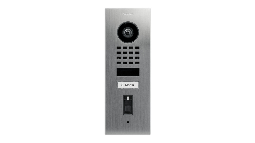 DoorBird Smart Home IP Video Türstation D1101FV Unterputz, Edelstahl V4A, mit Fingerabdruckleser, WLAN